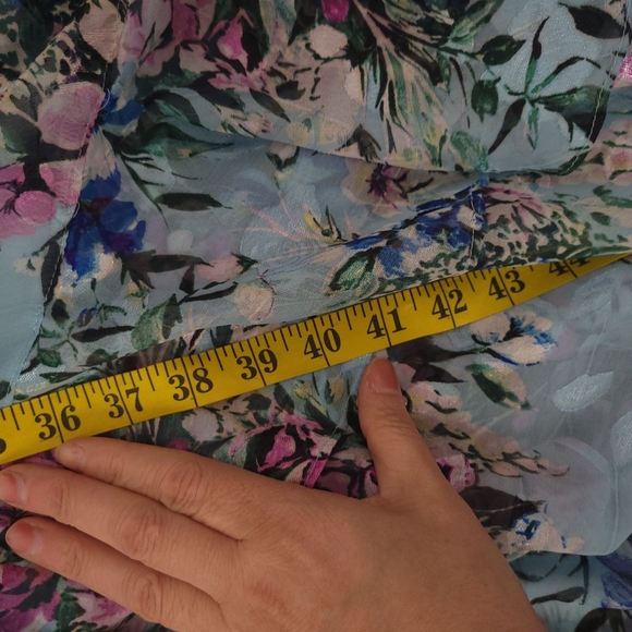 NWT KENSIE Ruffled Floral-Print High-Low MaxiDress Size 12 - Picture 15 of 16